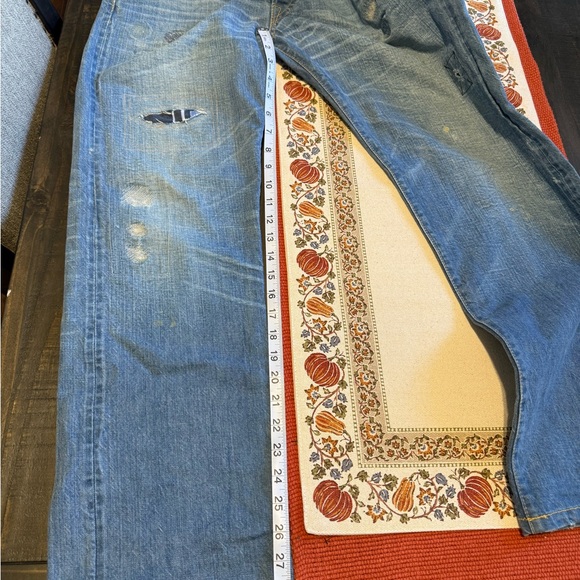 Ralph Lauren Double RL Light Blue Distressed Jeans - Picture 3 of 11